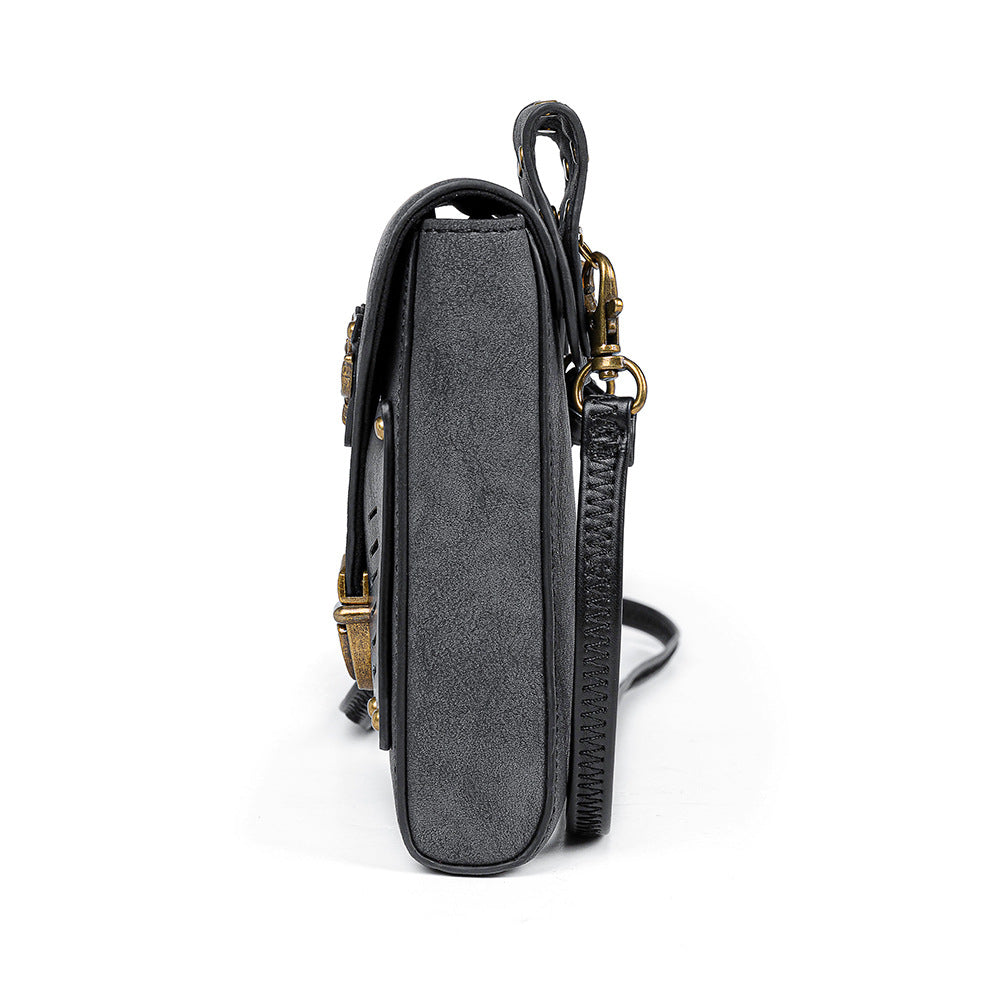 Wholesale PU Punk Style Single Shoulder Diagonal Cross Bag Mini Square Bag