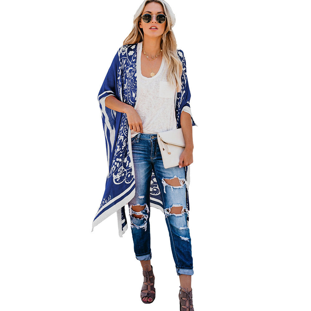 Cubiertos de trajes de baño de chal impresos al por mayor