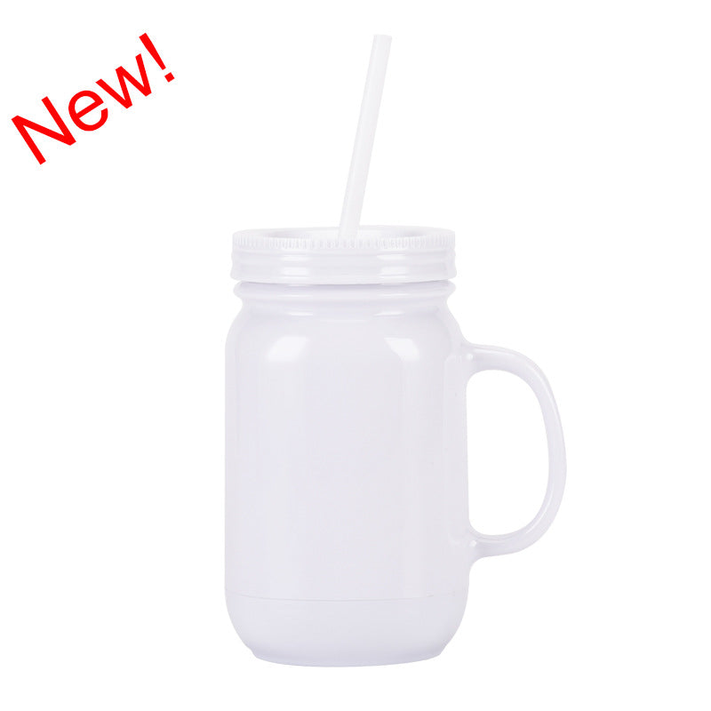 Wholesale solid color plastic cock cup with handle