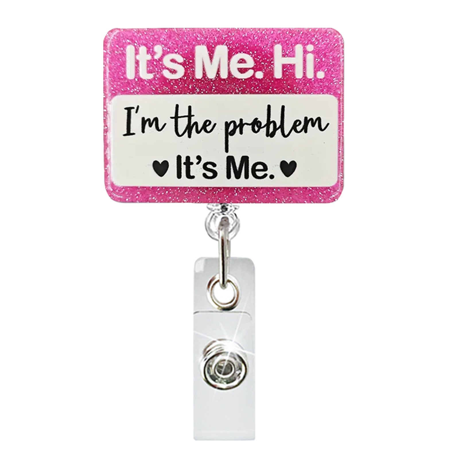 Wholesale Acrylic glitter doctor and nurse ID buckle easy pull buckle