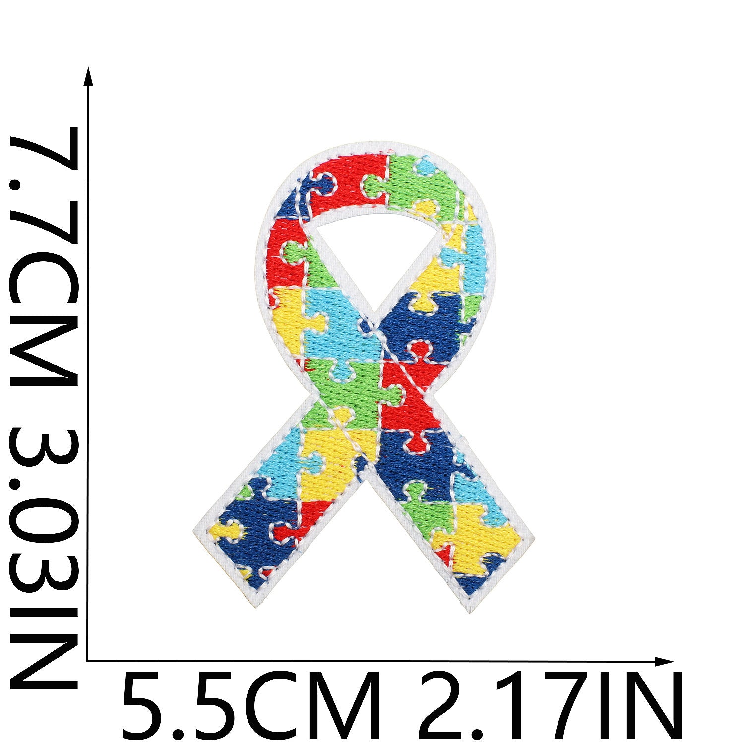 Wholesale Trendy Autism Awareness Embroidered Iron On Patches Butterfly Heart Design Clothing Accessory