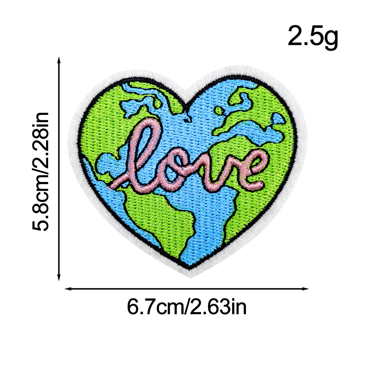 Wholesale Earth Environmental Protection Green Embroidered Cloth Patch
