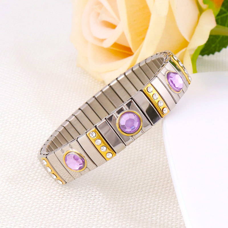 Wholesale Fashion Bohemian Elastic Titanium Steel Bracelet