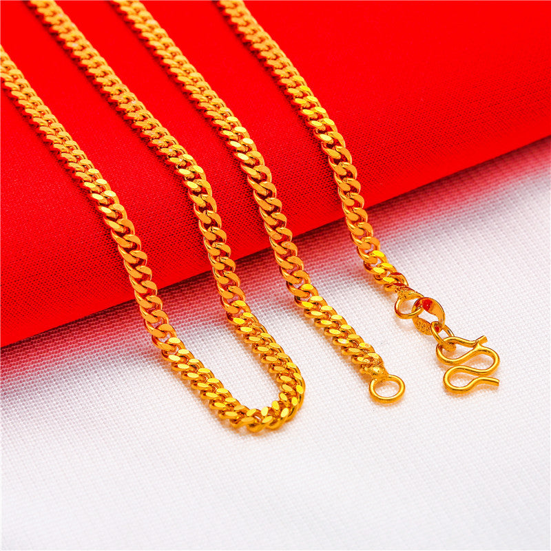 Wholesale Gold-plated water wave snake bone necklace box necklace