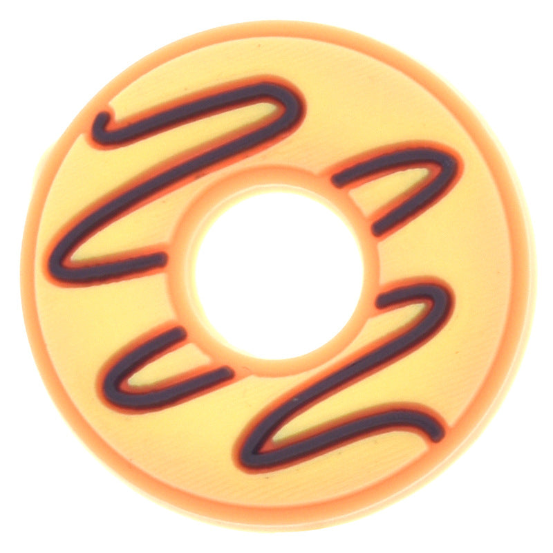 Al por mayor 100pcs de dibujos animados de pvc Donut Diy Shoe Hebilla