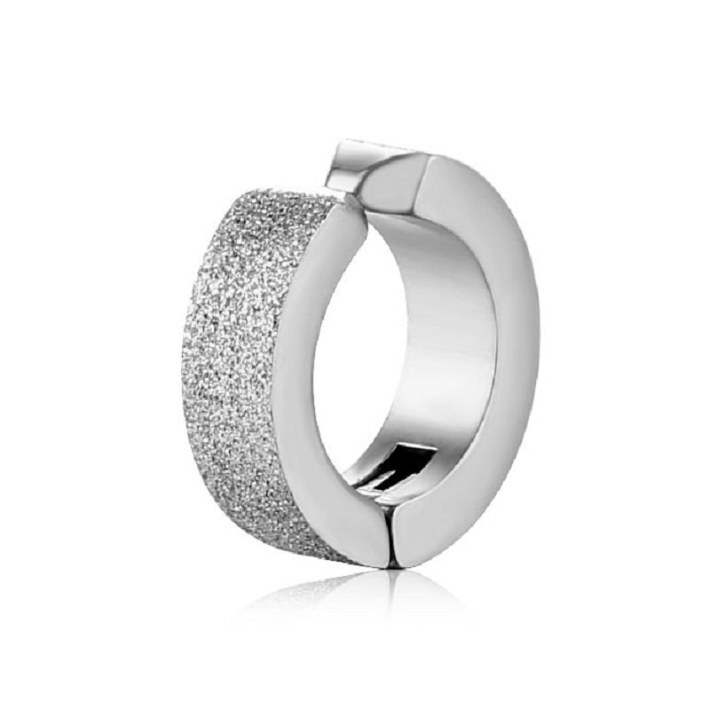 Wholesale Round Titanium Steel Men's Ear Clips Without Ear Holes