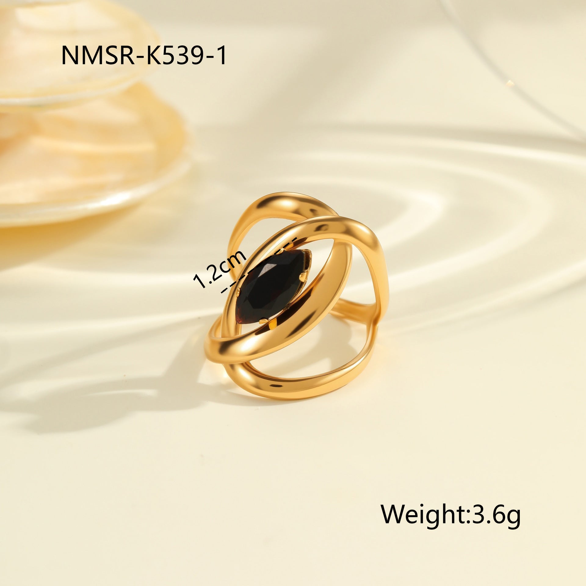 Wholesale light luxury ring that does not fade open ring