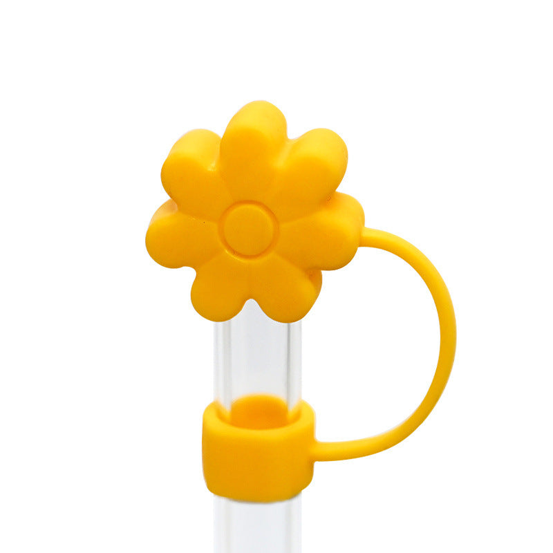 Wholesale  16pcs/pack  Flower dust plug straw hat  Straw Tube Cap
