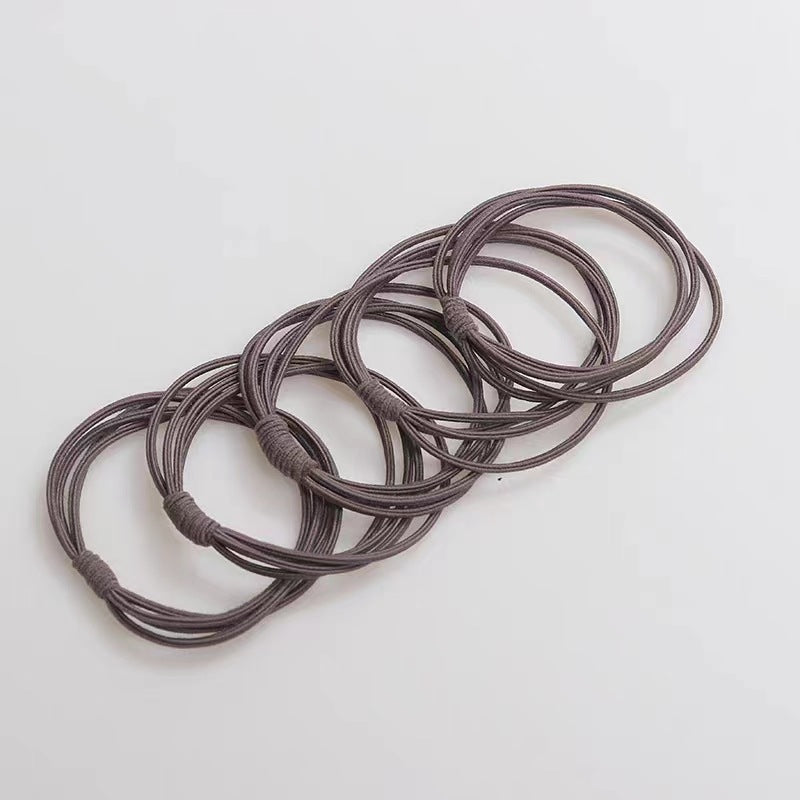 Wholesale Rubber Band High Elasticity, Durable Black, No Damage To Hair, Meatballs Hair Scrunchies