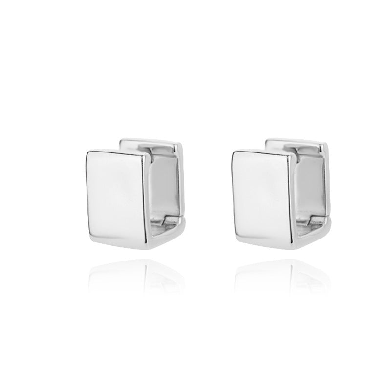 Wholesale Gold Geometric Solid Square Atmospheric Earrings