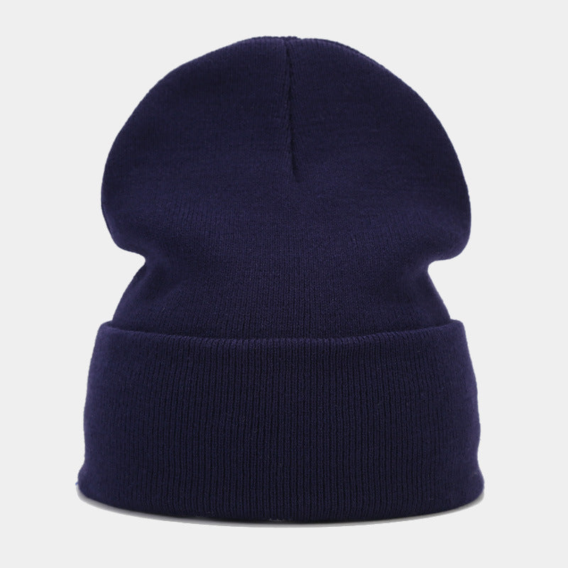 Wholesale Winter Knitted Hat Solid Color Warm Hat