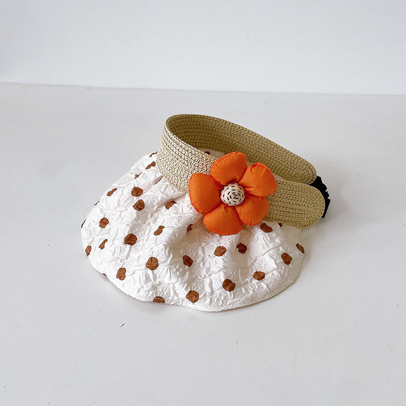Wholesale Cotton Summer Kids Quick-dry Flower Empty Top Hat