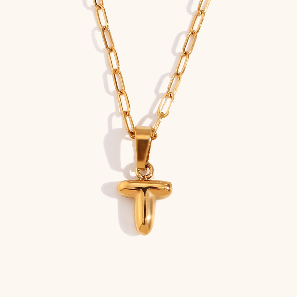 Wholesale Mini Bubble Letter 18K Necklaces