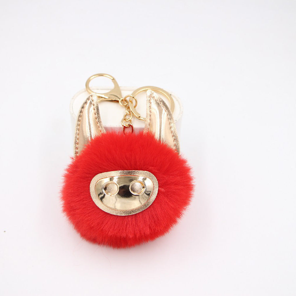 Wholesale Shiny Cute Pig Plush Ball Bag Accessories Pendant