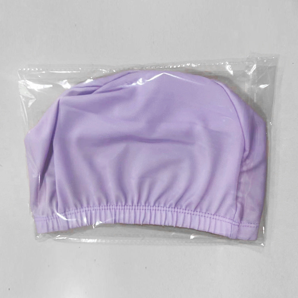 Wholesale 5pcs Adult polyester fabric underhead swim cap Summer