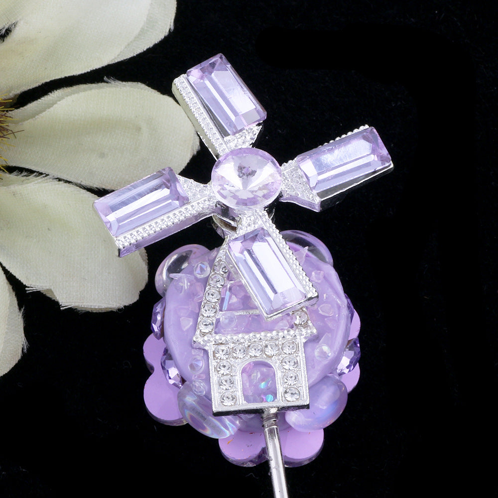 Wholesale The Heavy Industrial Castle Windmill Design Is Full of Soft Clay Beads with Drilled Pens