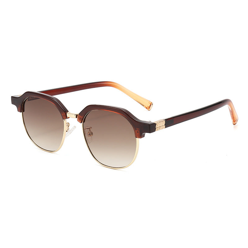 Wholesale Oval Half Frame Sunglasses