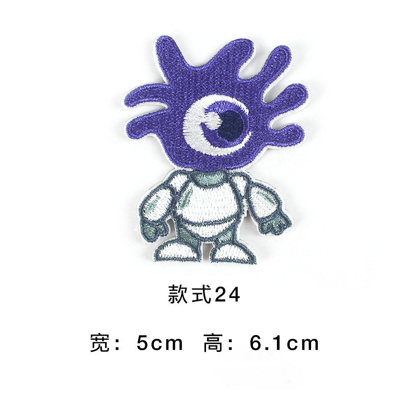 Wholesale Modern Astronaut Planet Embroidered Patch Self Adhesive Cloth Decorative Patch For Clothing Shoes And Bags Fashion Accessory