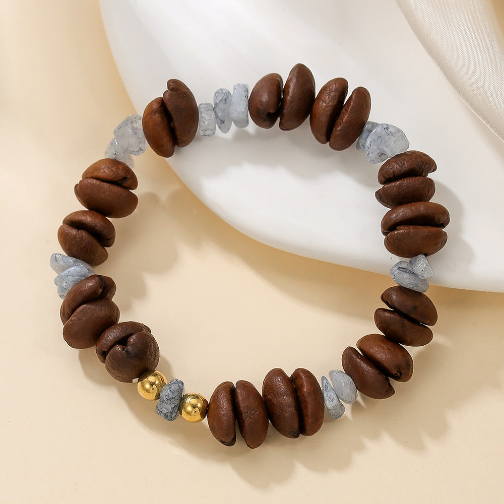 Wholesale Coffee Bean Girls Summer Sea Salt Cheese Bracelet