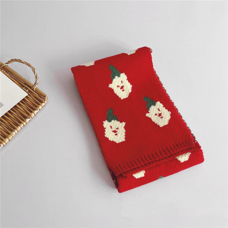 Wholesale Autumn and Winter Children's Christmas Knitted Scarf