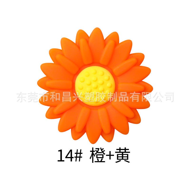 Wholesale  20pcs  Colorful Daisy Silicone Beads