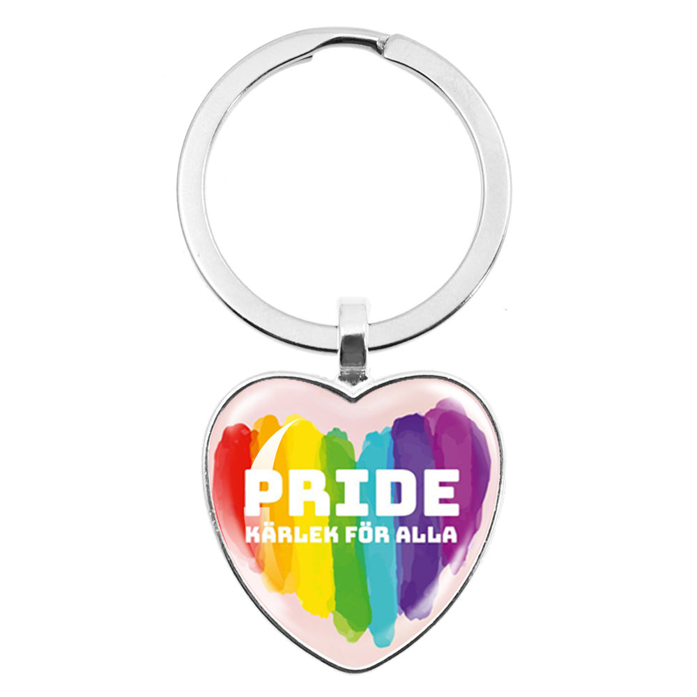 Wholesale LGBT Rainbow Love Metal Keychain