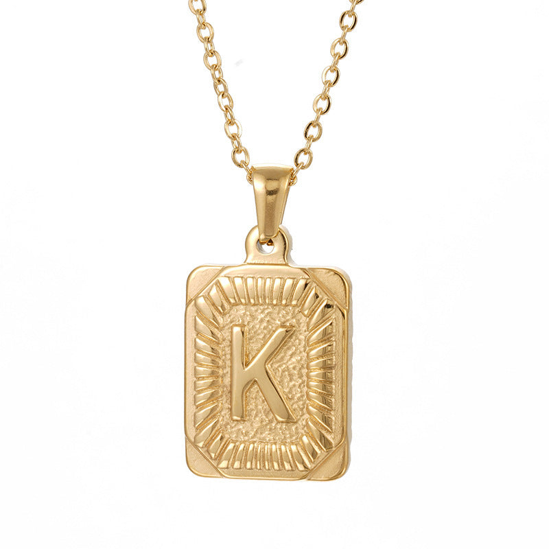 Wholesale Brand Letter Pendant Gold Plated Necklaces