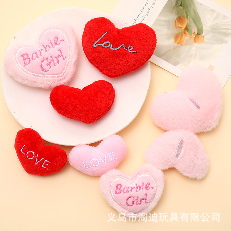 Wholesale 5pcs Plush Love Red Heart Love Children' s Hat Slippers Clothes Brooch
