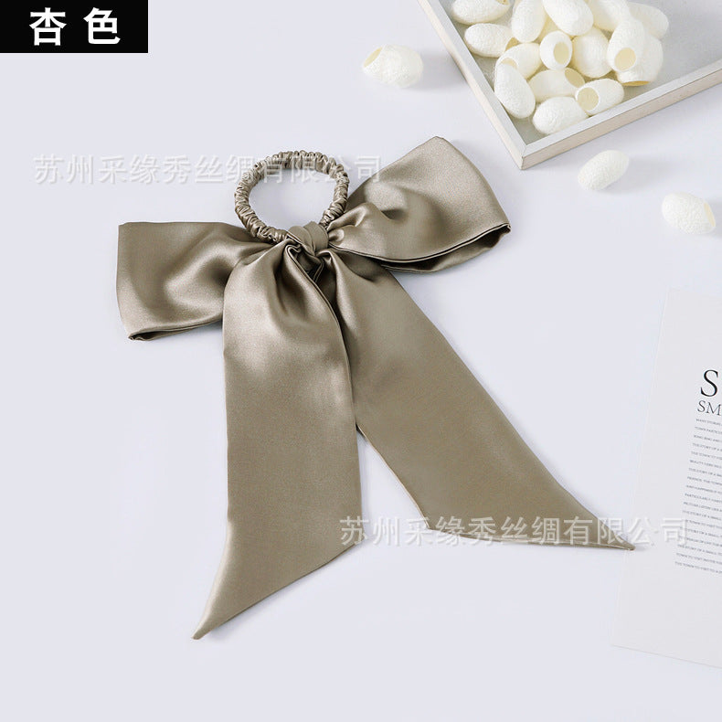 Wholesale hair rope hair accessories bow silk hair ring Hair Scrunchies