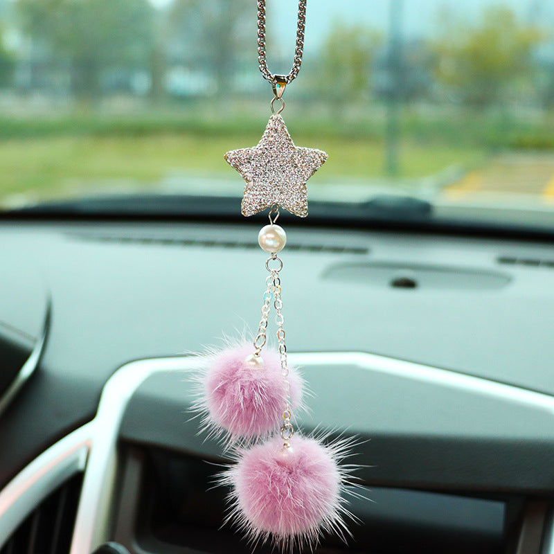 Wholesale Crystal Pentagram Mink Hair Balls