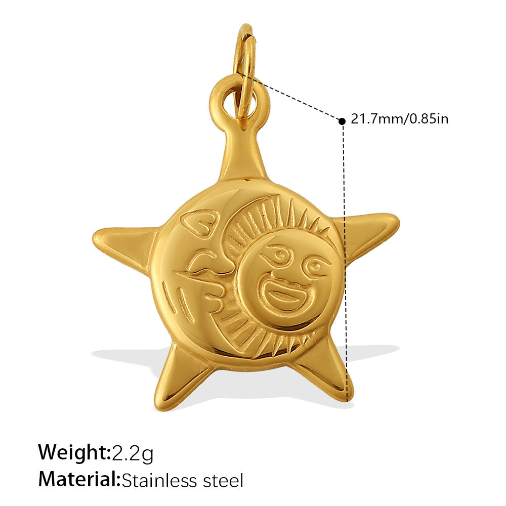 Wholesale Ocean style retro key heart-shaped stainless steel necklace pendant accessories