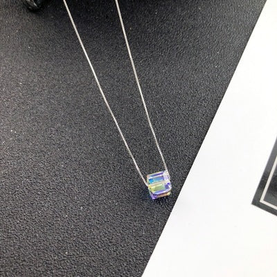 Wholesale S925 Sterling Silver Crystal Sparkling Diamond Necklace