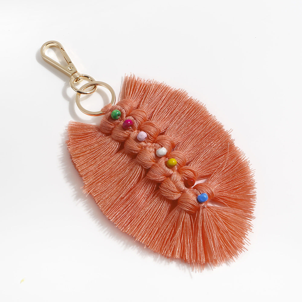Wholesale Bohemian Tassel Pendant DIY Hand-woven Keychain