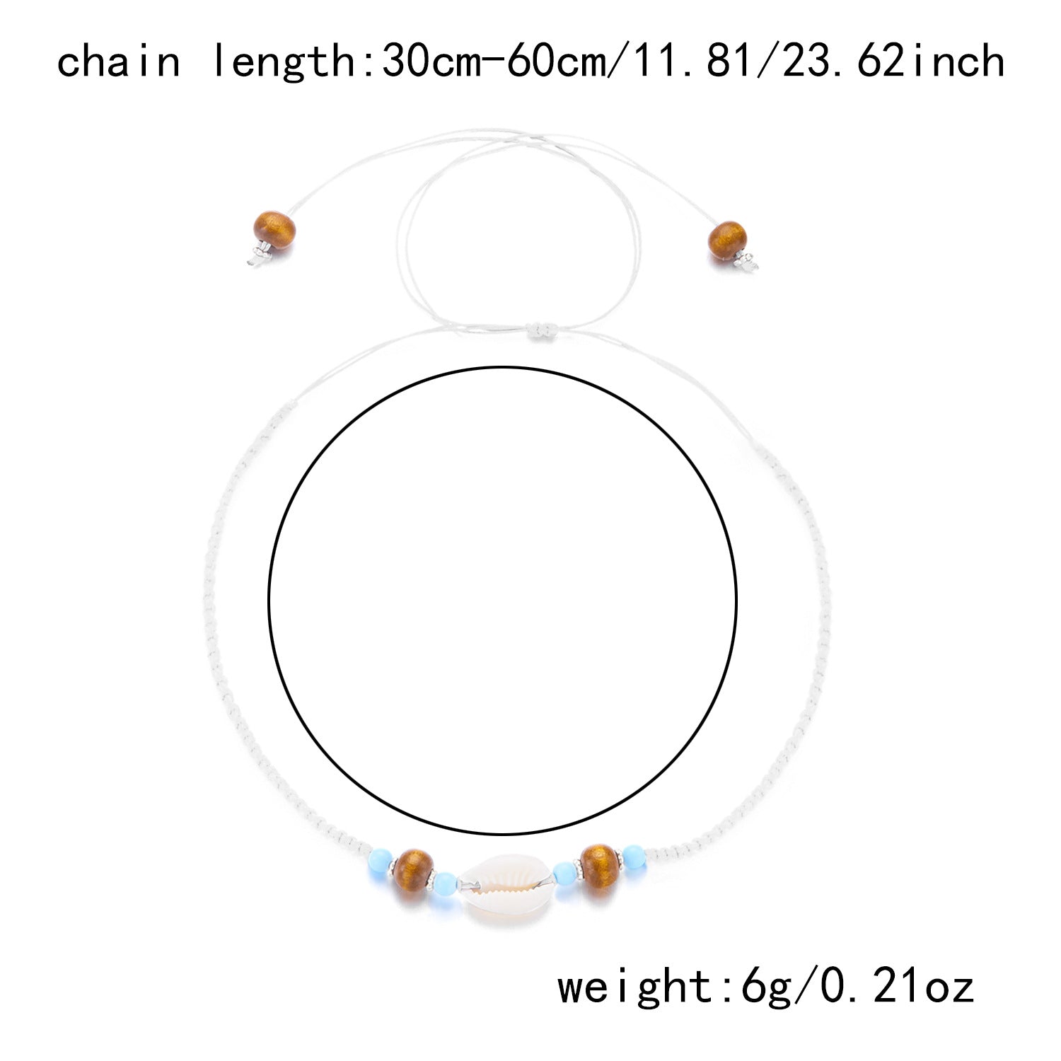 Wholesale Beachy Multicolor Braided Shell Necklace