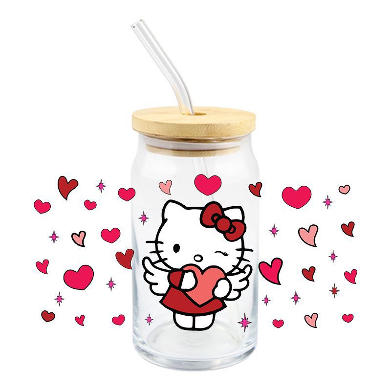 Wholesale 5pcs Cartoon Cute Cat 16oz Cup UV DTF Wraps OLY Exclusive