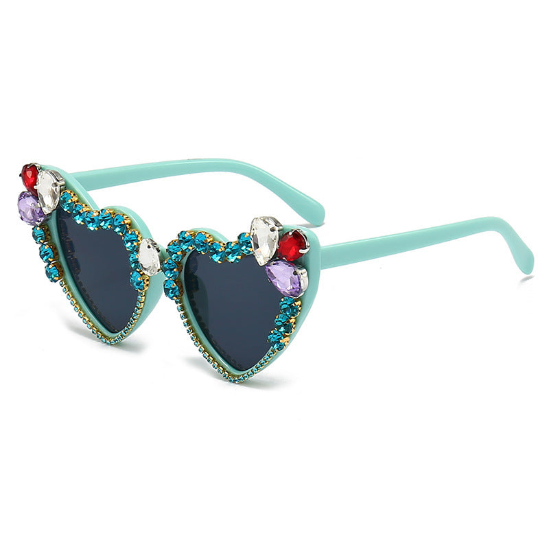 Wholesale Peach Heart PC Sunglasses