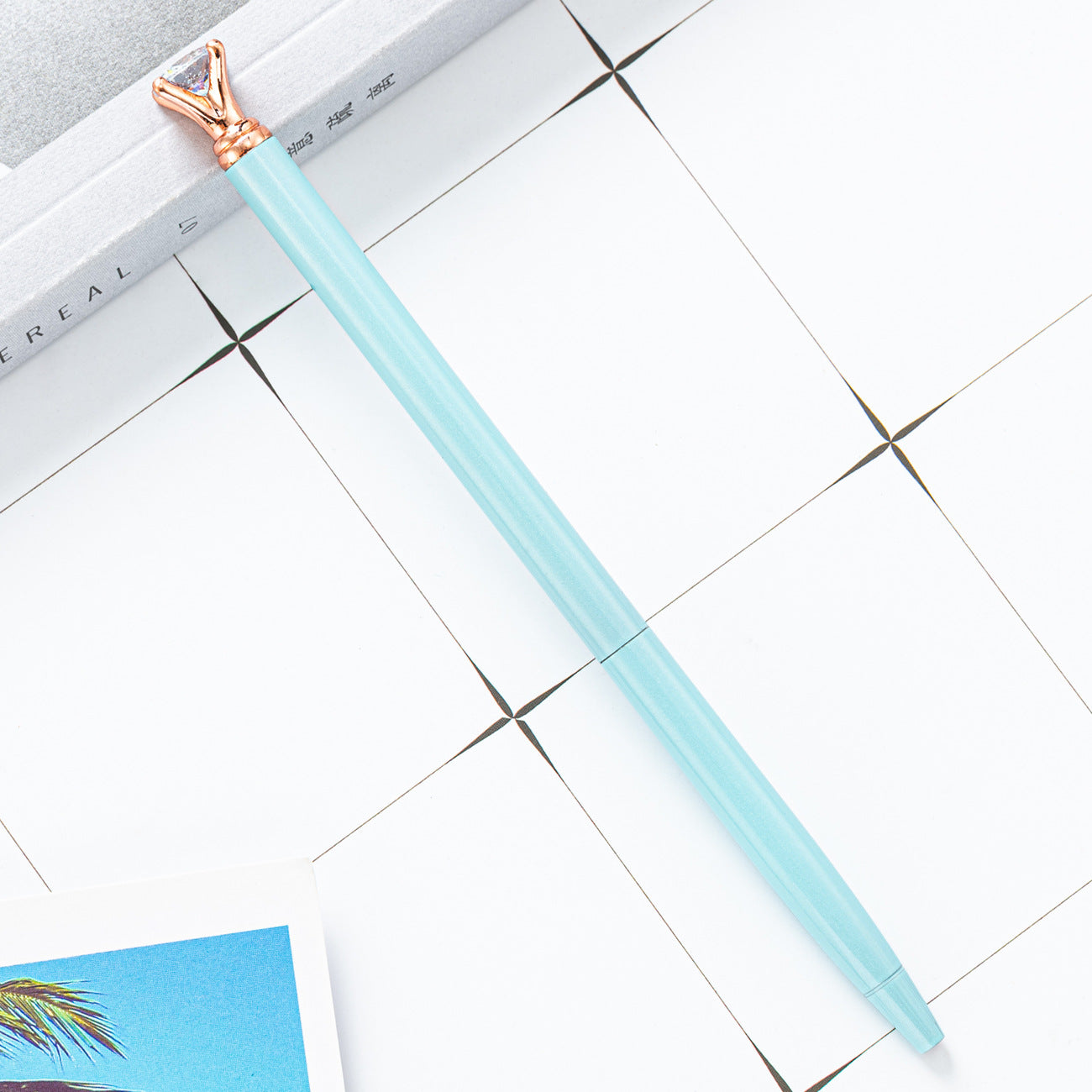 Hoelsale Pens Gradient Small Diamond Ballpoint Pen Metal Pen