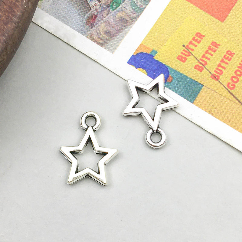 Wholesale Antique Silver Alloy Retro Simulation Star, Moon, Sun DIY Pendant
