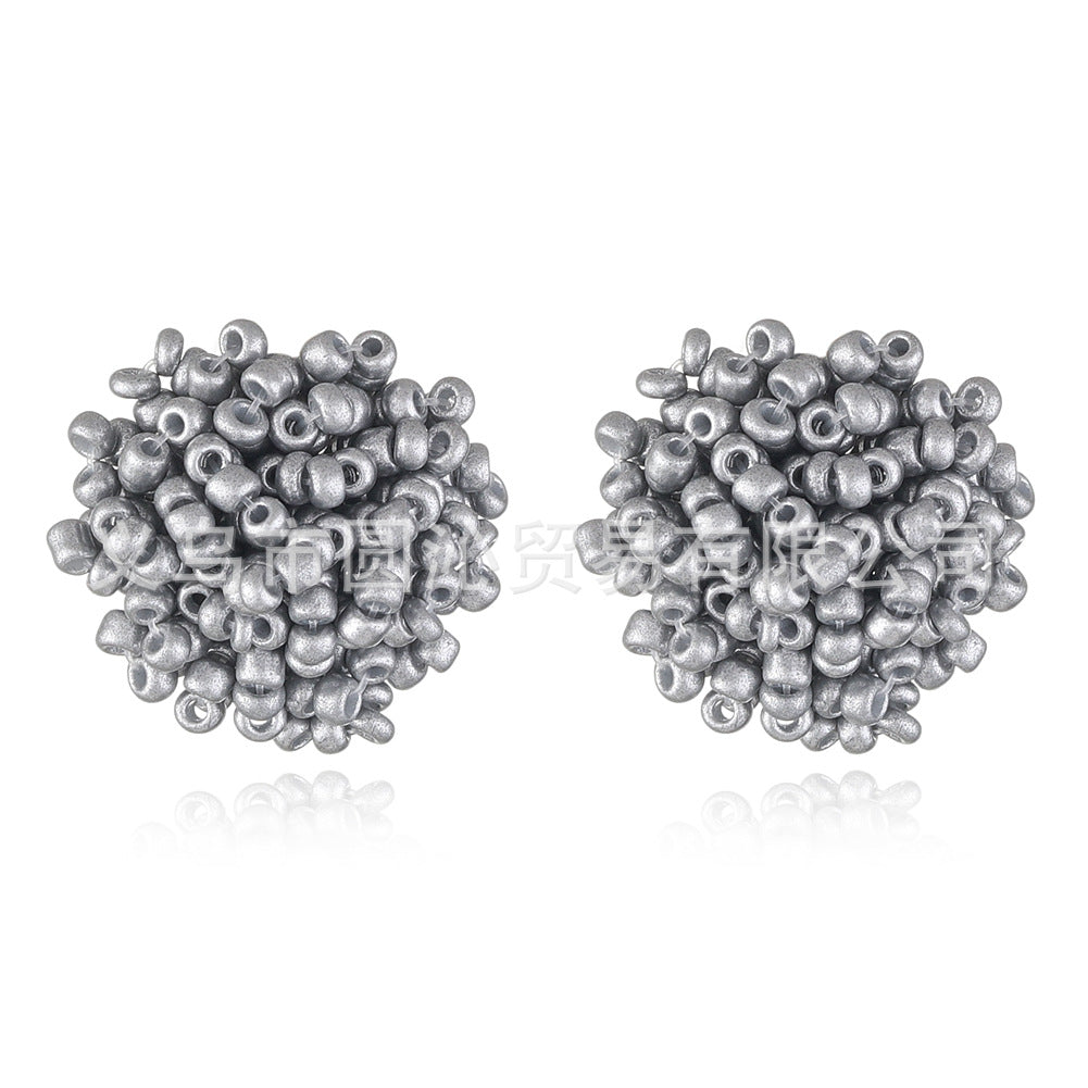 Wholesale Small Seed Bead Earrings Simple Ball Geometric Earrings