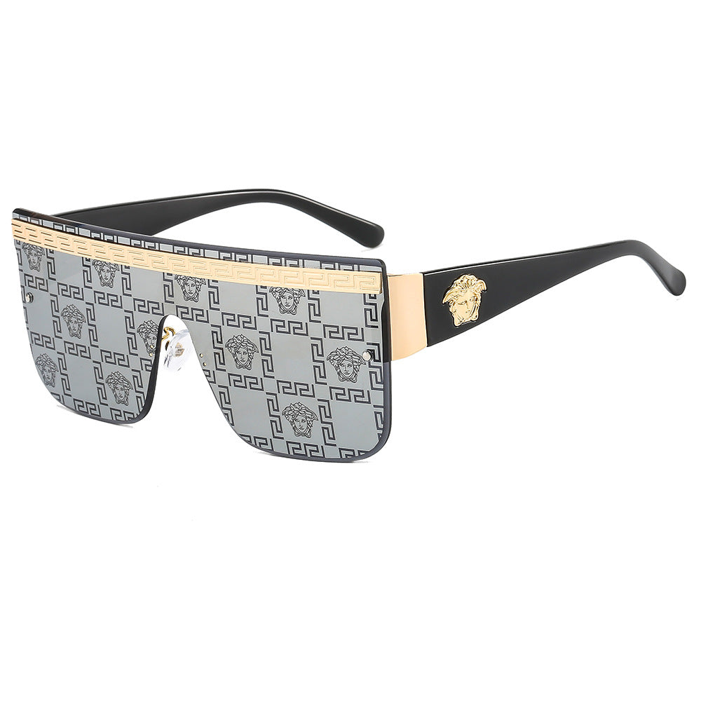 Wholesale Personalized One-Piece Eyebrow-Cut Sunglasses Men' s and Women' s Modern Sunglasses
