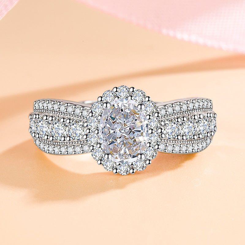 Wholesale Gypsophila Inlaid Zirconia Diamond Ring