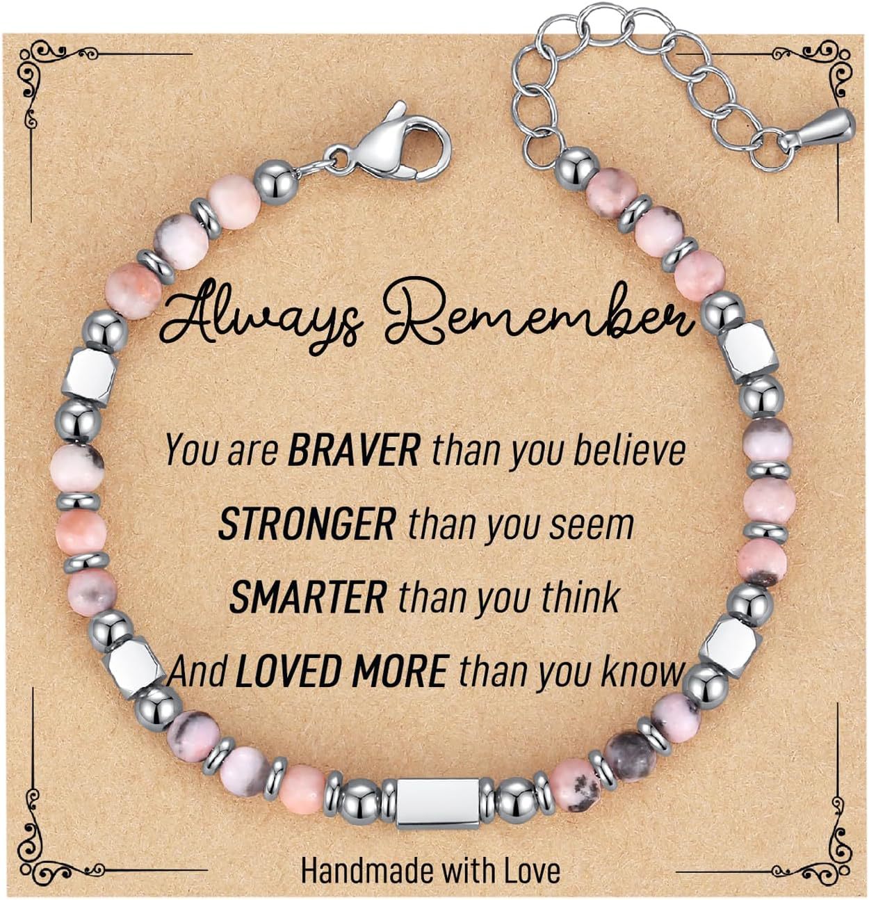 Wholesale 4MM Bohemian Couple Natural Stone Bracelet