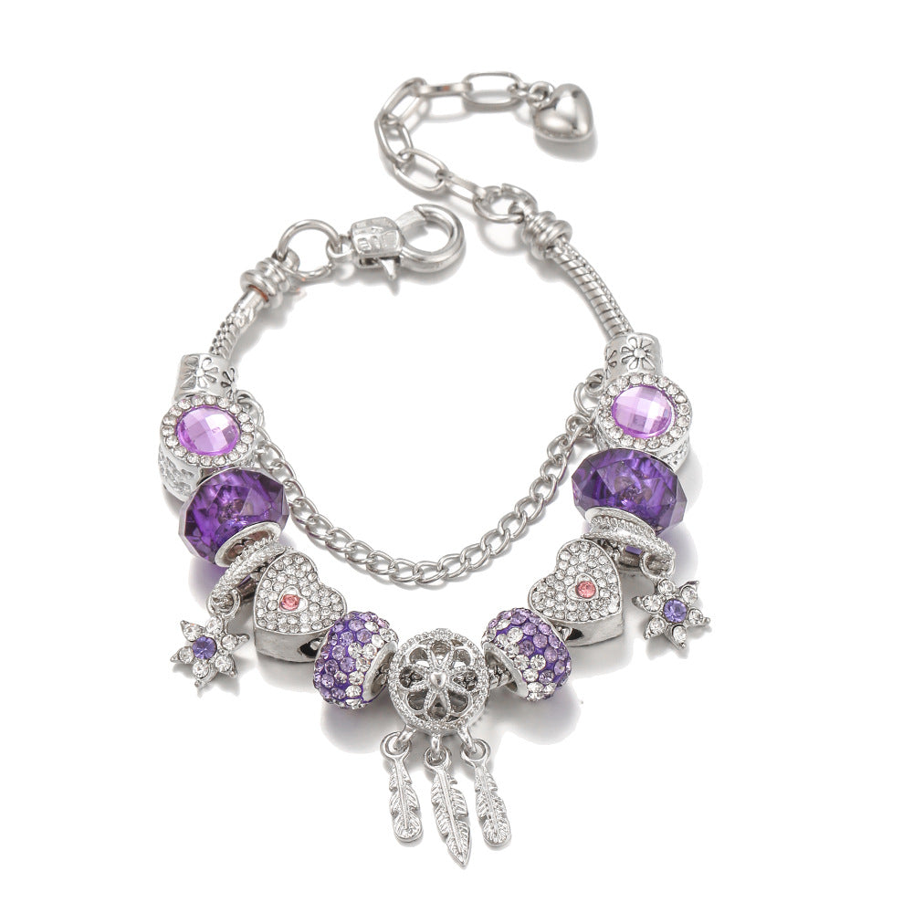 Wholesale Purple Dream Catcher Hexagram Bracelet
