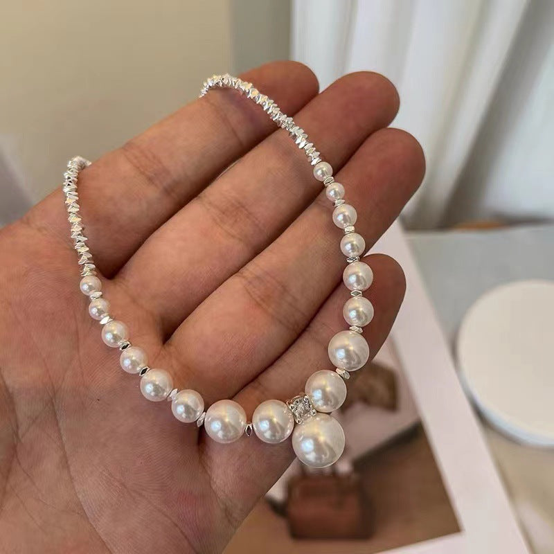 Wholesale Silver Pearl Clavicle Necklace