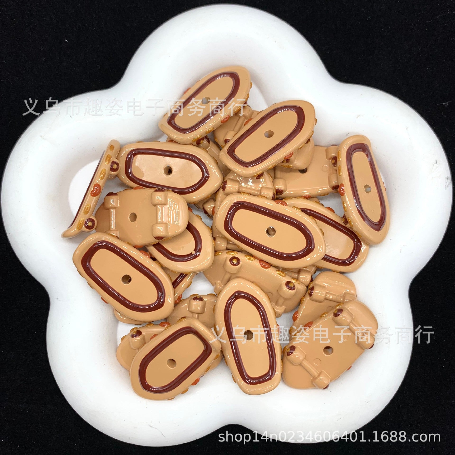 Wholesale Colorful skateboard hand-painted beads Acrylic Beads