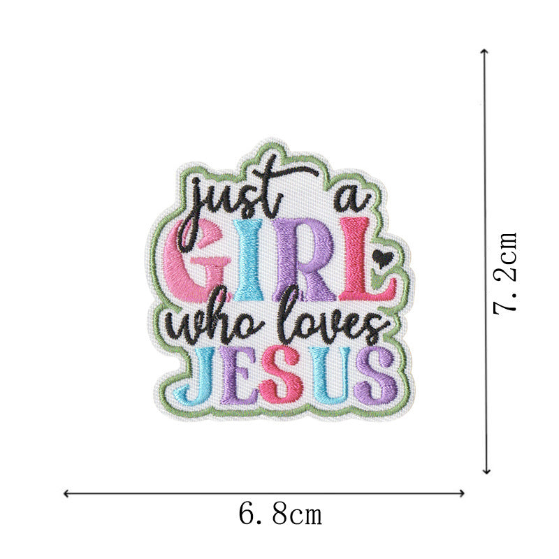 Wholesale Inspirational Bible Verse Iron On Embroidered Patches Set Of 9 Towel Decorative DIY Accessory