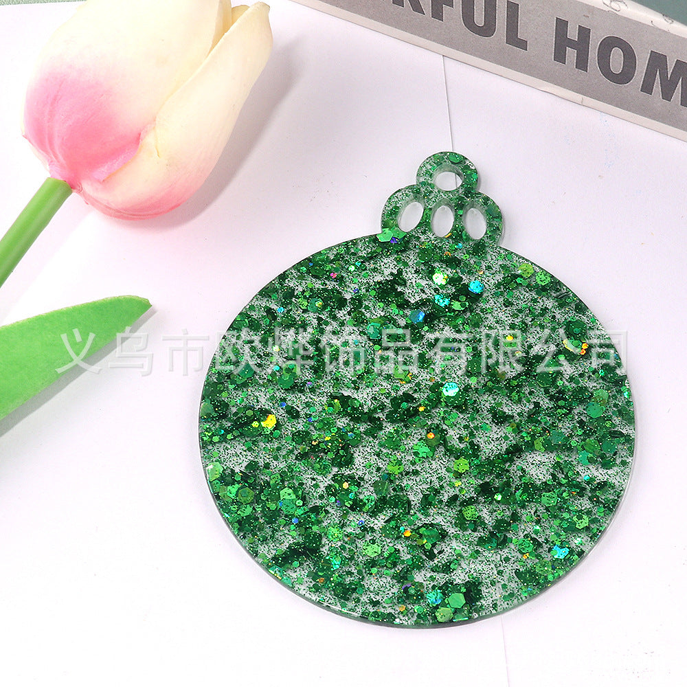 Wholesale 10pcs/ pack Acrylic Christmas Ornaments Decoration DIY Craft Christmas Tree Ornaments Patches