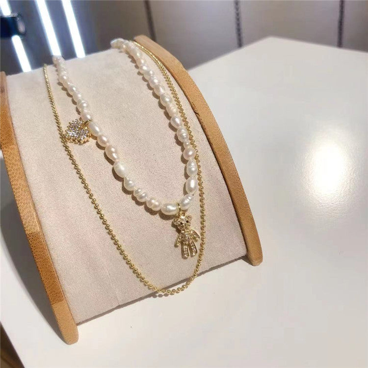 Wholesale Multilayer Fishing Line Pearl Necklaces