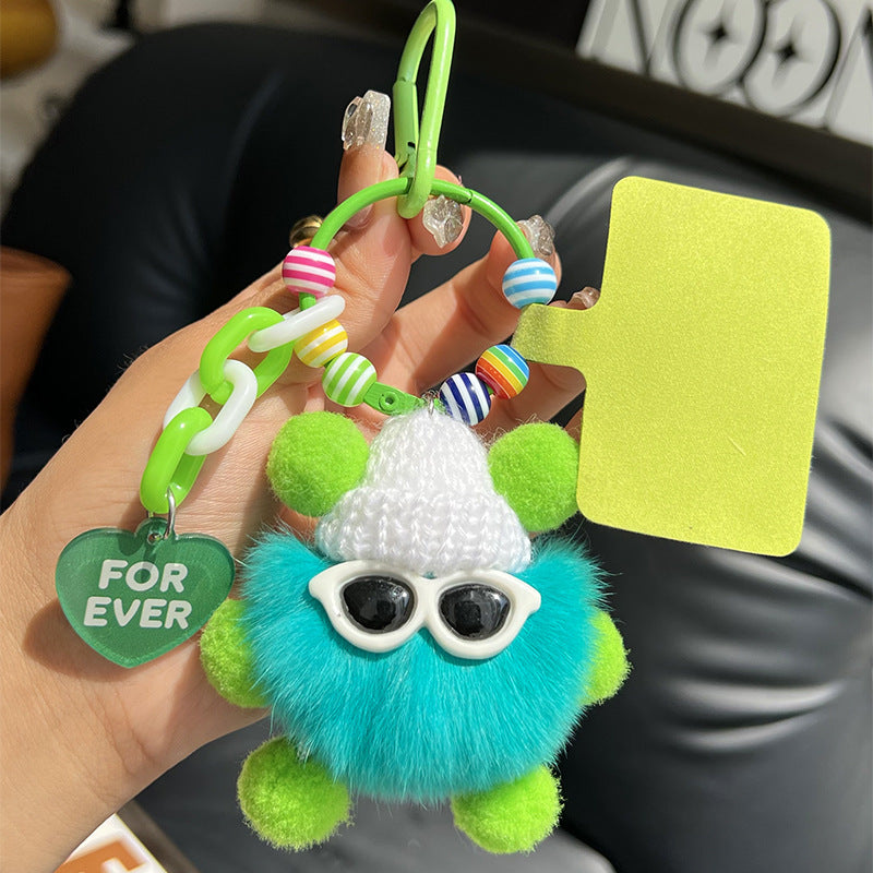 Wholesale Wholesale cute Rex rabbit fur briquettes bag pendants