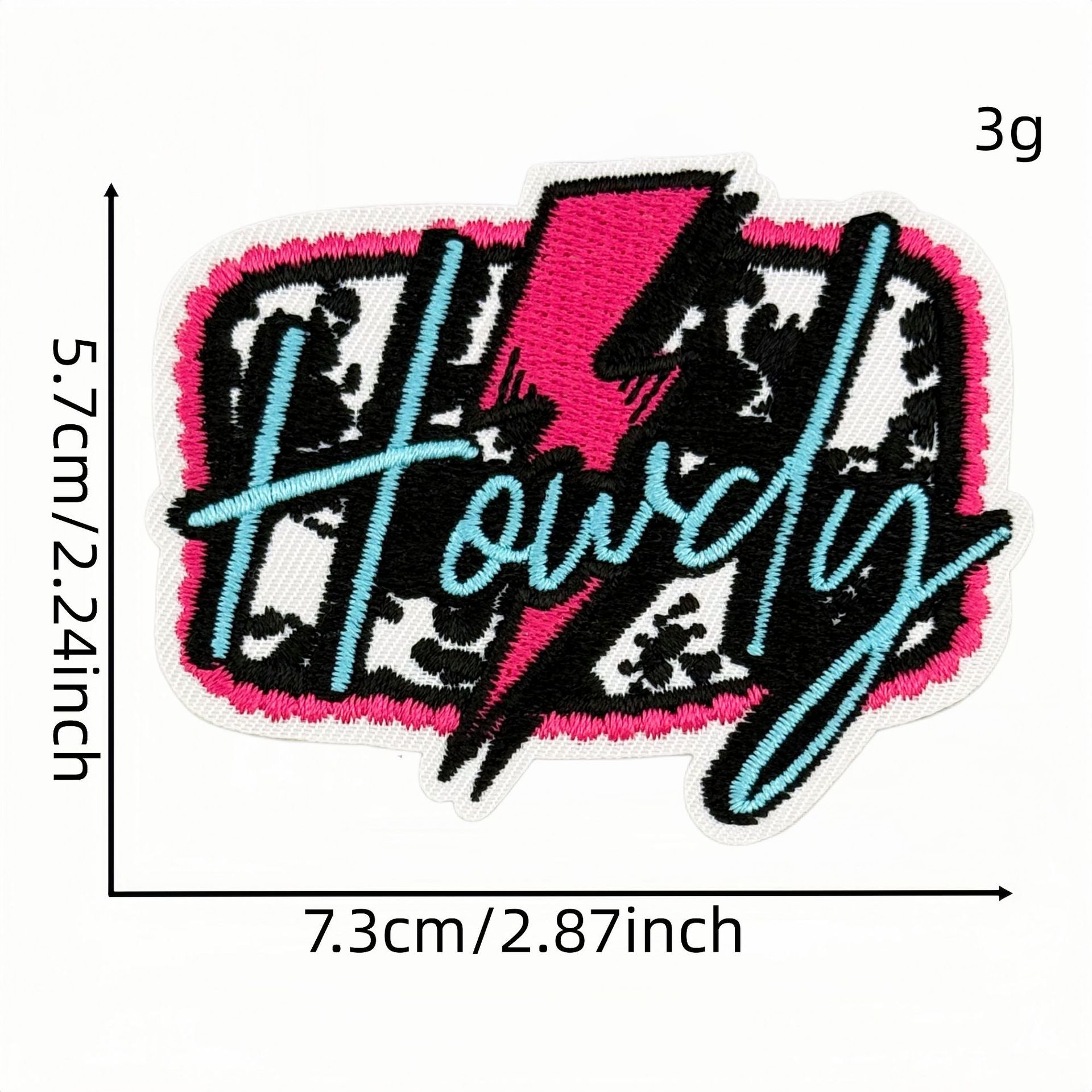 Wholesale 12 Pc Trendy Plaid Leopard Lightning Embroidered Iron On Patches For Hats DIY Decorative Accessory